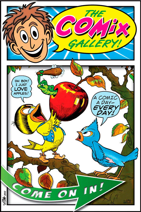 Comix Gallery Sidewalk Sign