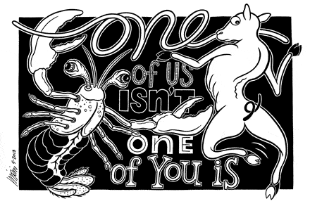 One of us isn't, One of you is